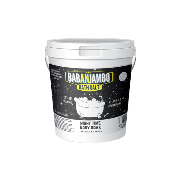 Babanjambo 100mg CBD Lavender &amp; Vanilla Night Time Bath Salt - 900g