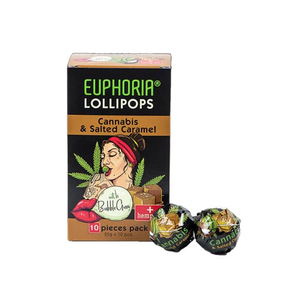 Euphoria Cannabis Lollipops - Cannabis &amp; Salted Caramel