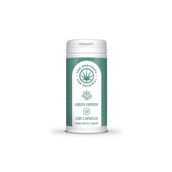 CBD Brothers Green Edition 1050mg CBD-CBDA Vegan Capsules - 30 Caps