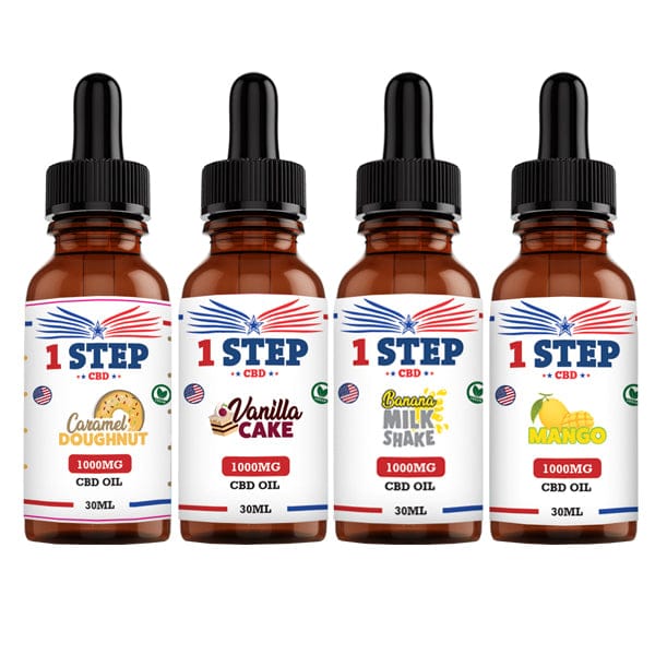 1 Step CBD 1000mg CBD Flavoured Oil 30ml (BUY 1 GET 1 FREE)