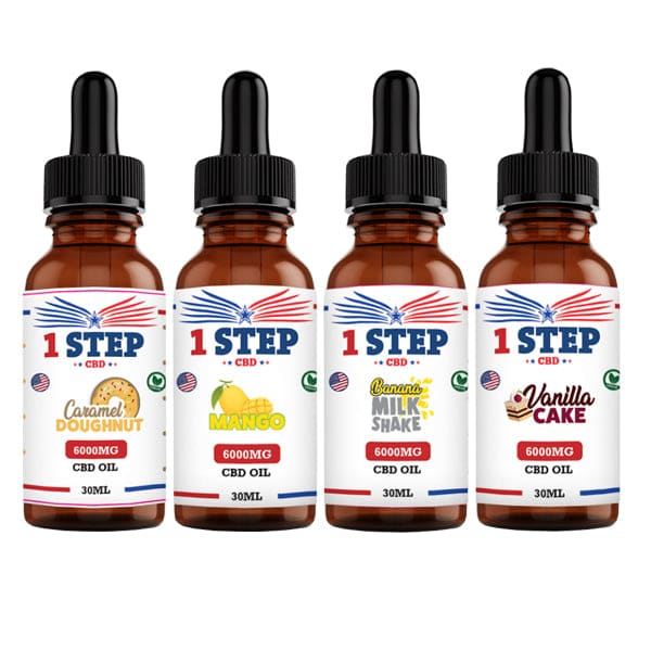 1 Step CBD 6000mg CBD Flavoured Oil 30ml (BUY 1 GET 1 FREE)